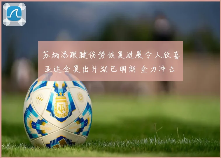 苏炳添跟腱伤势恢复进展令人欣喜 亚运会复出计划已明朗 全力冲击巅峰